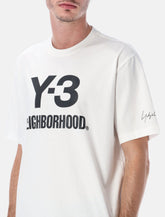 Y-3 NBHD oversized white cotton logo t-shirt -  | Spazio Pritelli