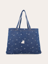 Bonpoint girls’ reversible denim tote bag with cherry motif -  | Spazio Pritelli
