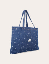 Bonpoint girls’ reversible denim tote bag with cherry motif -  | Spazio Pritelli