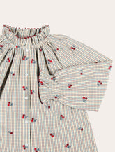 Bonpoint Jordana Girls’ Organic Cotton Blouse with Cherry Embroidery -  | Spazio Pritelli