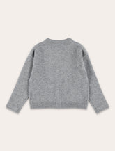 Bonpoint cardigan in grey cashmere with embroidery -  | Spazio Pritelli