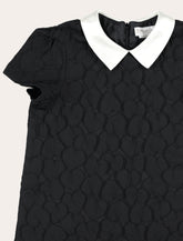 Bonpoint Jadey jacquard gilr's dress with contrasting satin collar -  | Spazio Pritelli