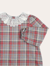 Bonpoint Puzzle Girls’ Cotton Check Dress with Lace Collar -  | Spazio Pritelli