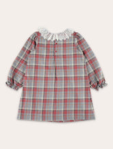Bonpoint Puzzle Girls’ Cotton Check Dress with Lace Collar -  | Spazio Pritelli