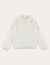 Bonpoint Girl – Brynja Wool Sweater with Embroidered Collar -  | Spazio Pritelli