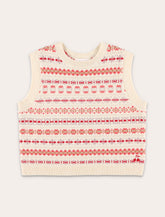 Gilet Bonpoint da bambina Jetlana in lana con motivo jacquard Fair Isle -  | Spazio Pritelli