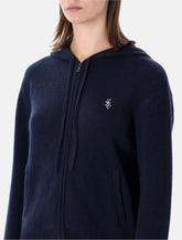 Sporty&Rich cashmere navy zip hoodie -  | Spazio Pritelli