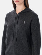 Sporty & Rich grey cashmere zip hoodie -  | Spazio Pritelli