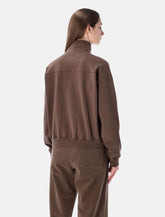 Sporty & Rich crest quarter-zip sweatshirt - Chocolate -  | Spazio Pritelli