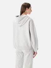 Felpa con zip S&R Ivy in cotone grigio melange Sporty & Rich -  | Spazio Pritelli