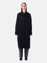 Soeur Franklin navy wool Whipcord coat -  | Spazio Pritelli