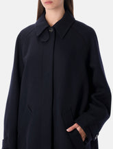 Soeur Franklin navy wool Whipcord coat -  | Spazio Pritelli