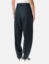 Soeur Graham teal blue virgin wool trousers -  | Spazio Pritelli