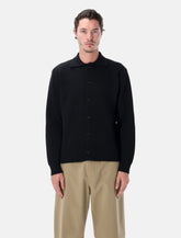 Cardigan camicia in lana superfine Auralee Rib Knit -  | Spazio Pritelli