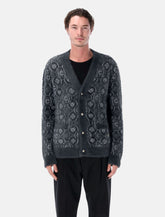 Casablanca Fluffy Monogram cardigan with Honeydew logo -  | Spazio Pritelli