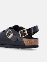 Birkenstock black Tokio II natiral leather clogs -  | Spazio Pritelli