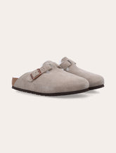 Birkenstock Boston shearling suede clogs beige -  | Spazio Pritelli