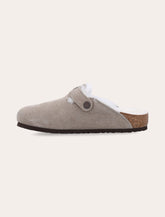 Birkenstock Boston shearling suede clogs beige -  | Spazio Pritelli