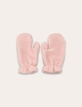 Il Gufo Pink Teddy Fleece Mittens for girl -  | Spazio Pritelli