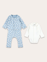 Petit Bateau baby fleece set with bear print and embroidered collar -  | Spazio Pritelli