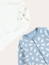 Petit Bateau baby fleece set with bear print and embroidered collar -  | Spazio Pritelli