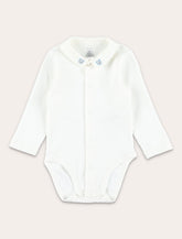 Petit Bateau baby fleece set with bear print and embroidered collar -  | Spazio Pritelli