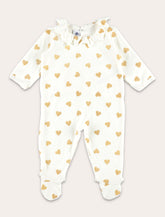 Petit Bateau Baby Chenille Cotton Romper with Hearts -  | Spazio Pritelli