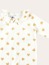 Petit Bateau Baby Chenille Cotton Romper with Hearts -  | Spazio Pritelli