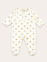 Petit Bateau Baby Chenille Cotton Romper with Hearts -  | Spazio Pritelli