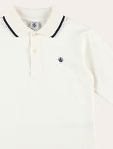 Petit Bateau boys’ printed cotton piqué long-sleeve polo -  | Spazio Pritelli
