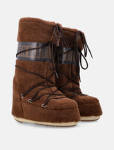Moon Boot Icon brown fleece knee-high boots -  | Spazio Pritelli