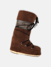 Moon Boot Icon brown fleece knee-high boots -  | Spazio Pritelli