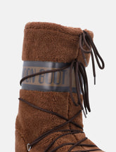 Moon Boot Icon brown fleece knee-high boots -  | Spazio Pritelli