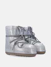 Moon Boot icon low silver glitter ankle boots -  | Spazio Pritelli