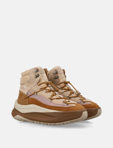 Moon Boot Moon247 brown and beige Xlace mid sneakers -  | Spazio Pritelli