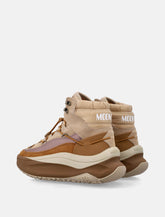 Moon Boot Moon247 brown and beige Xlace mid sneakers -  | Spazio Pritelli