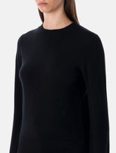 Rhea Black Wool Cashmere Crewneck Sweater -  | Spazio Pritelli