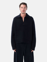 Studio Nicholson Nash RWS merino wool polo knit -  | Spazio Pritelli