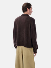 Studio Nicholson Dune brown superkid mohair polo sweater -  | Spazio Pritelli