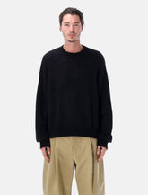 Studio Nicholson Wynn black superkid mohair crewneck sweater -  | Spazio Pritelli