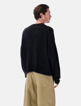 Studio Nicholson Wynn black superkid mohair crewneck sweater -  | Spazio Pritelli