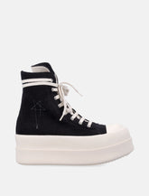 Rick Owens DRKSHDW Woman's Double Bumper Sneaks in Black/Milk -  | Spazio Pritelli