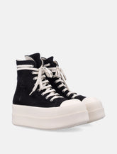 Rick Owens DRKSHDW Woman's Double Bumper Sneaks in Black/Milk -  | Spazio Pritelli