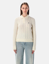 Polo Ralph Lauren cable-knit wool cashmere polo sweater -  | Spazio Pritelli