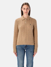 Polo Ralph Lauren cable-knit wool cashmere polo sweater -  | Spazio Pritelli