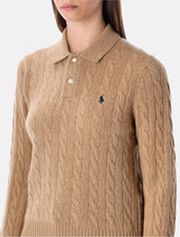 Polo Ralph Lauren cable-knit wool cashmere polo sweater -  | Spazio Pritelli