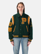 Polo Ralph Lauren green wool varsity jacket with patches -  | Spazio Pritelli