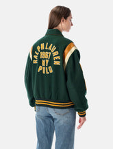 Polo Ralph Lauren green wool varsity jacket with patches -  | Spazio Pritelli