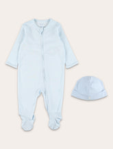 Light blue cotton babygrow set Polo Ralph Lauren -  | Spazio Pritelli