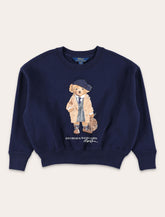 Navy sweatshirt with Polo Bear print Polo Ralph Lauren Kids -  | Spazio Pritelli